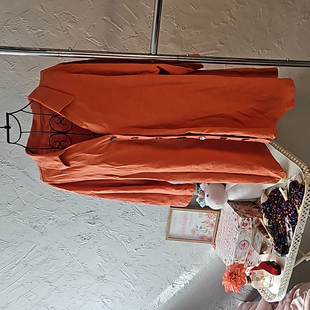 Soft Surroundings Danielle cotton eclectic button 3/4 sleeve shirt. Size…